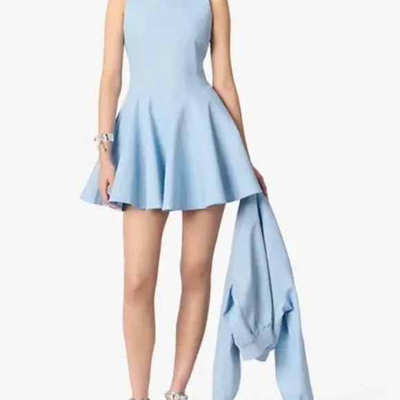 Maje Light Blue Mini Dress - Picture 1 of 4